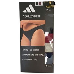 ADIDAS Women's Seamless Bikini Underwear 4 Pairs NWT